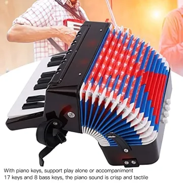 Beginner 17 Key Piano Accordion with 8 Bass Straps