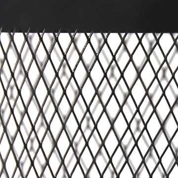 Simple Designs LT1075-BLK Black Mesh Cylindrical Steel Table Lamp