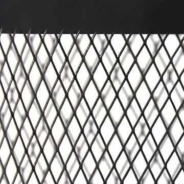 Simple Designs LT1075-BLK Black Mesh Cylindrical Steel Table Lamp