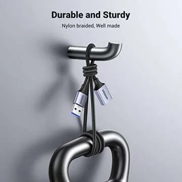 UGREEN 2 Pack USB Extension Cable, (3 FT+ 3 FT) USB Extender USB 3.0 Extension Cable Nylon Braided Compatible with Webcam, Camera, Phone, USB hub, Mouse, Keyboard, Printer, Hard Drive, Headset