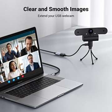 UGREEN 2 Pack USB Extension Cable, (3 FT+ 3 FT) USB Extender USB 3.0 Extension Cable Nylon Braided Compatible with Webcam, Camera, Phone, USB hub, Mouse, Keyboard, Printer, Hard Drive, Headset