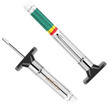 Smart Tire Tread Depth Gauge with Color Coding