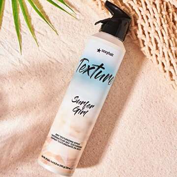 SexyHair Texture Surfer Girl Dry Texturizing Spray, 6.8 Oz | Maintains Natural Shine | Up to 24 Hour Humidity Resistance | All Hair Types