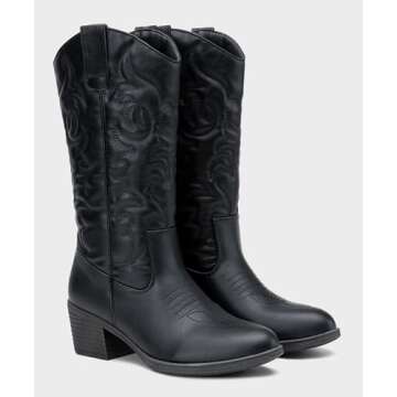 Vepose Women's Stylish Western Cowboy Boots for All Occasions