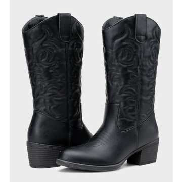 Vepose Women's Stylish Western Cowboy Boots for All Occasions