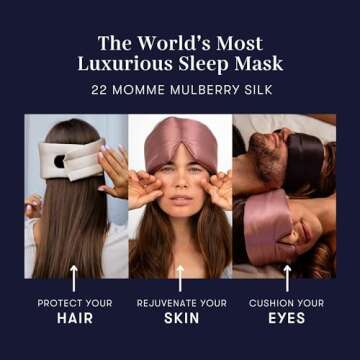 DROWSY Silk Sleep Mask. Face-Hugging, Padded Silk Cocoon for Luxury Sleep in Total Darkness. (Cosmic Energy)