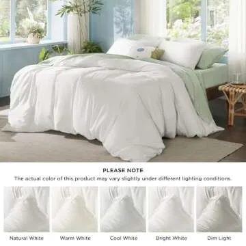 Bedsure White Duvet Cover Queen Size - Moisture Wicking and Silky Eucalyptus Lyocell Cotton Hybrid Comforter Cover Set for Hot Sleeper - Buttery Soft and Breathable, Cooling Bedding Set, Ivory White