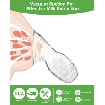 Haakaa Silicone Breastfeeding Manual Breast Pump Milk Pump 100% Food Grade Silicone BPA PVC and Phthalate Free | 4 oz Capacity