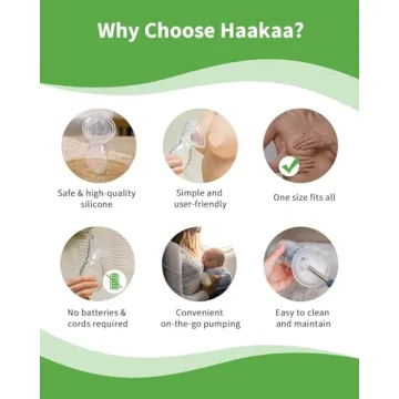 Haakaa Silicone Breastfeeding Manual Breast Pump Milk Pump 100% Food Grade Silicone BPA PVC and Phthalate Free | 4 oz Capacity