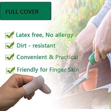 Kris-kikomy Gel Finger Protectors - Silicone Fingertips for Finger Pain Relief