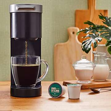 Cafe La Llave Espresso-Style Dark Roast Coffee Pods for Keurig K-Cup Brewers - Bold, Rich Flavor - 72 Count Single Serve Recyclable Capsules - Premium Arabica Beans - Family Crafted