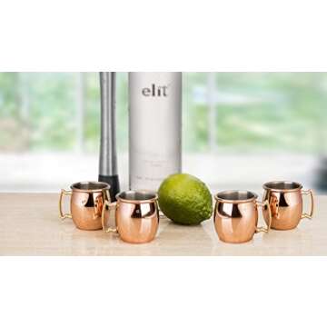 Decodyne Moscow Mule Shot Glasses - 2-ounce (Set of 4)