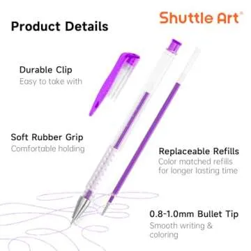 Shuttle Art 260 Gel Pens Set for Adults Coloring & Crafts