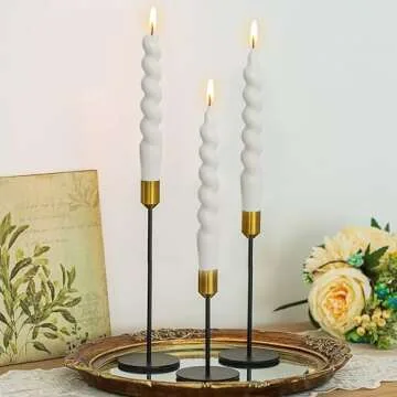 𝐒𝐩𝐢𝐫𝐚𝐥 𝐓𝐚𝐩𝐞𝐫 𝐂𝐚𝐧𝐝𝐥𝐞𝐬 Stick Curve Unscented White Dinner Candle Twisted Candlesticks for Wedding Home Decor Holiday Relaxation Ambiance & Special Occasions