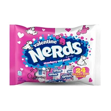 NERDS Valentine’s Day Candy - Strawberry and Punch Flavors - Fun Treats for All