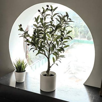 32 Inch Artificial Olive Tree - Realistic Home Decor