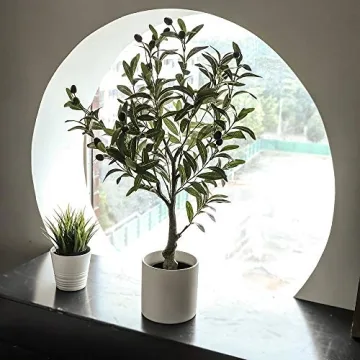 32 Inch Artificial Olive Tree - Realistic Home Decor