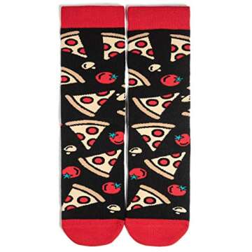 Lavley If You Can Read This, Bring Me Funny Socks - Novelty Gifts for Men, Women and Teens (US, Alpha, One Size, Regular, Regular, Pizza)