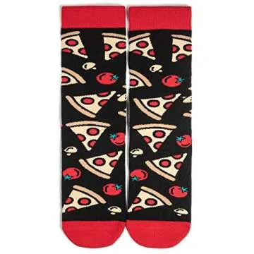Lavley If You Can Read This, Bring Me Funny Socks - Novelty Gifts for Men, Women and Teens (US, Alpha, One Size, Regular, Regular, Pizza)