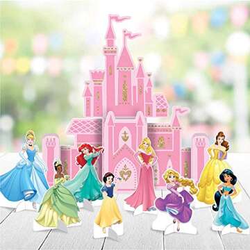 Amscan Disney Princess Pink Castle Party Table Decoration Kit, 9 Pc | Pack of 2