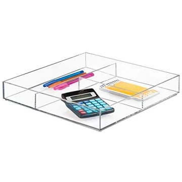 iDesign Clarity Plastic Divided Organizer for Home