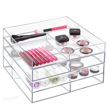 iDesign Clarity Plastic Divided Organizer for Home