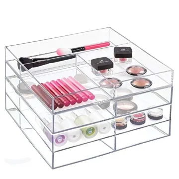 iDesign Clarity Plastic Divided Organizer for Home