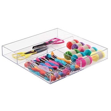 iDesign Clarity Plastic Divided Organizer for Home