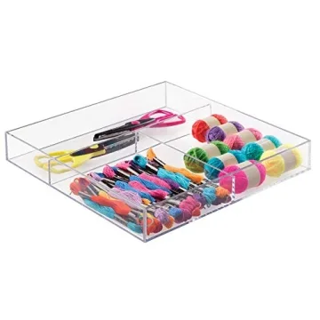 iDesign Clarity Plastic Divided Organizer for Home
