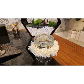 Estationeryhouse Traditional Indian Hair and Hand accessories White Gajra Artificial Flower Jewelry Handmade Veni tiara For Women Girls Party Wear bridal mehndi Hair Bun (1 pc) (Small)