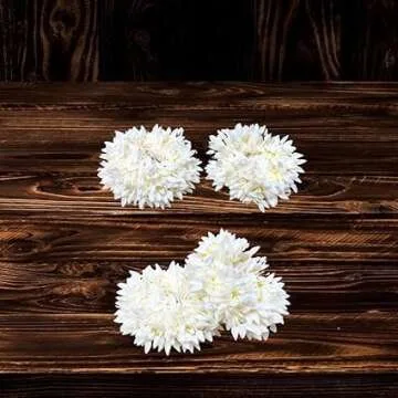 Estationeryhouse Traditional Indian Hair and Hand accessories White Gajra Artificial Flower Jewelry Handmade Veni tiara For Women Girls Party Wear bridal mehndi Hair Bun (1 pc) (Small)
