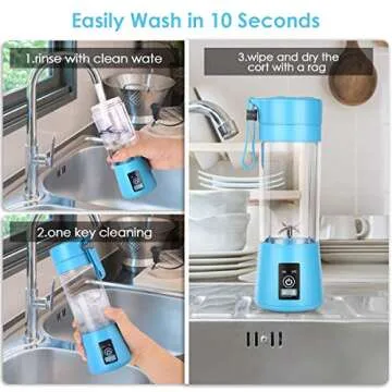 Portable Blender with 6 Blades for Smoothies & Juices