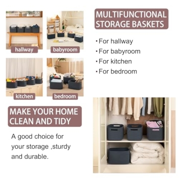 OIAHOMY Cotton Storage Baskets For Stylish Organizing