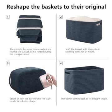 OIAHOMY Cotton Storage Baskets For Stylish Organizing