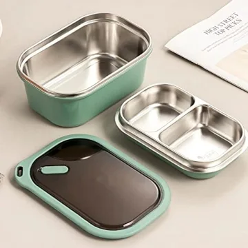 Ptsygantl Stainless Steel Bento Box - Durable Leak-Proof Lunch Container with Compartments