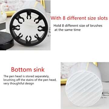 2 Pack Nail Art Brush Cleaner Cup, Acrylic Nail Art Tip Brushes Holder Remover Cup, Immersion UV Gel Pen Polish Remover Cleanser Cleaner