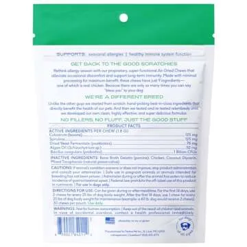 Native Pet Allergy Chews for Dogs - All-Natural Anti Itch Probiotics for Dogs - 30 Soft Chews - Allergy Supplements for Itchy Skin - Pet Health - Puppy Supplements