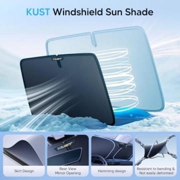 KUST Custom Fit Windshield Sun Shade for Toyota Corolla