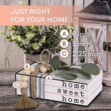 Wooden Decorative Books for Home - Farmhouse Charm