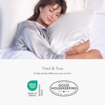 Fishers Finery 30mm 100% Pure Mulberry Silk Pillowcase Set, Good Housekeeping Quality Tested (Taupe, Queen, 2 Pack)