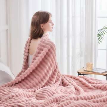 Soft Pink Throw Blanket for Cozy All-Season Comfort
