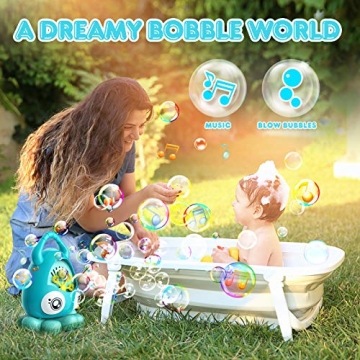 Hamdol Bubble Machine for Kids with Music & 3000 Bubbles