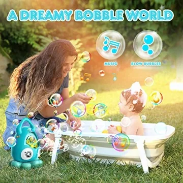 Hamdol Bubble Machine for Kids with Music & 3000 Bubbles