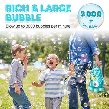 Hamdol Bubble Machine for Kids with Music & 3000 Bubbles