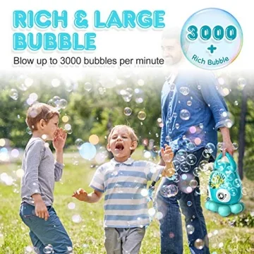 Hamdol Bubble Machine for Kids with Music & 3000 Bubbles