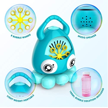 Hamdol Bubble Machine for Kids with Music & 3000 Bubbles