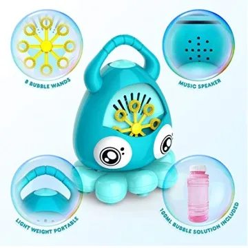 Hamdol Bubble Machine for Kids with Music & 3000 Bubbles