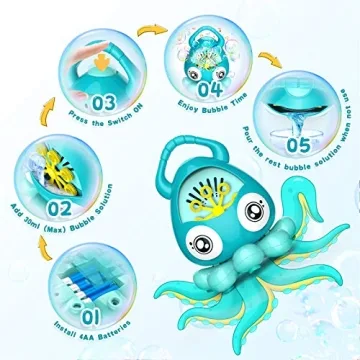 Hamdol Bubble Machine for Kids with Music & 3000 Bubbles