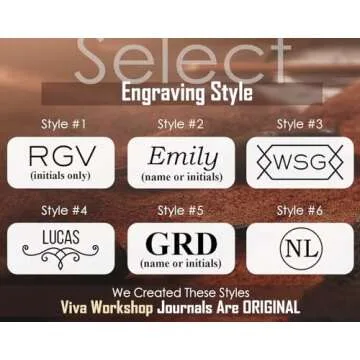 100% Genuine Leather Journal Engraved Name or Initials – Crafted in USA – Personalized Gift for Business, College, Travel, Work – Refillable Lined Pages Notebook for Writing – Journal for Men & Women