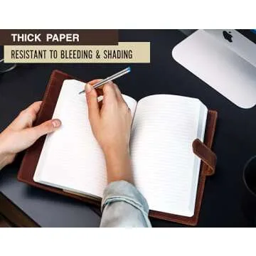 100% Genuine Leather Journal Engraved Name or Initials – Crafted in USA – Personalized Gift for Business, College, Travel, Work – Refillable Lined Pages Notebook for Writing – Journal for Men & Women